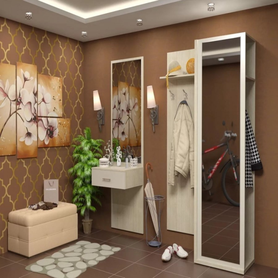Дизайн узкой прихожей в частном доме
