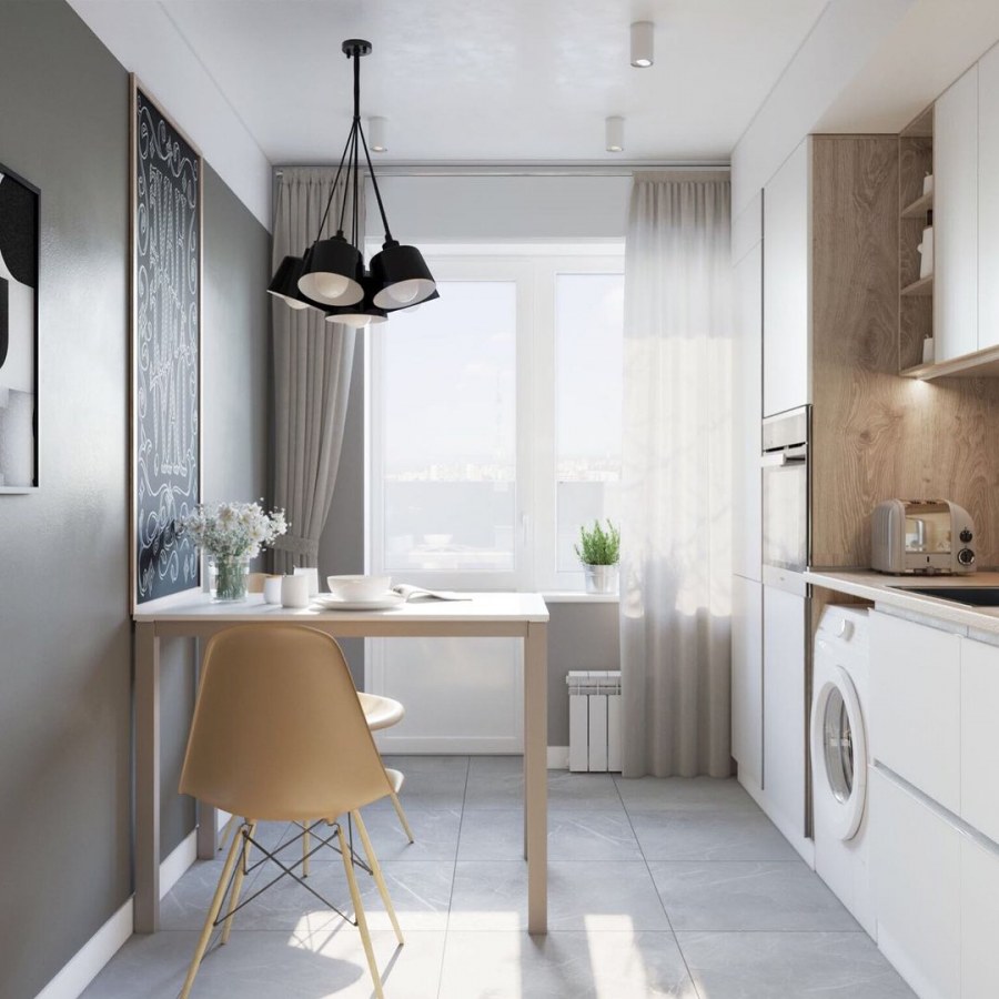 Скандинавский стиль на кухне 6 м2