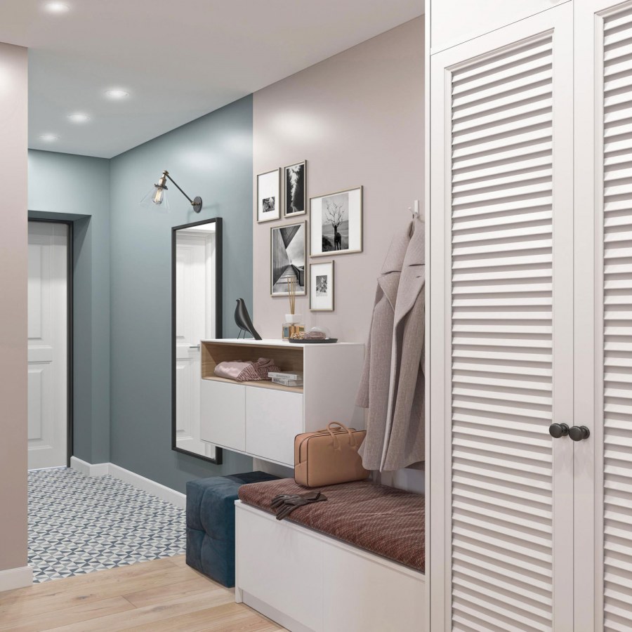 Прихожая в современном скандинавском стиле