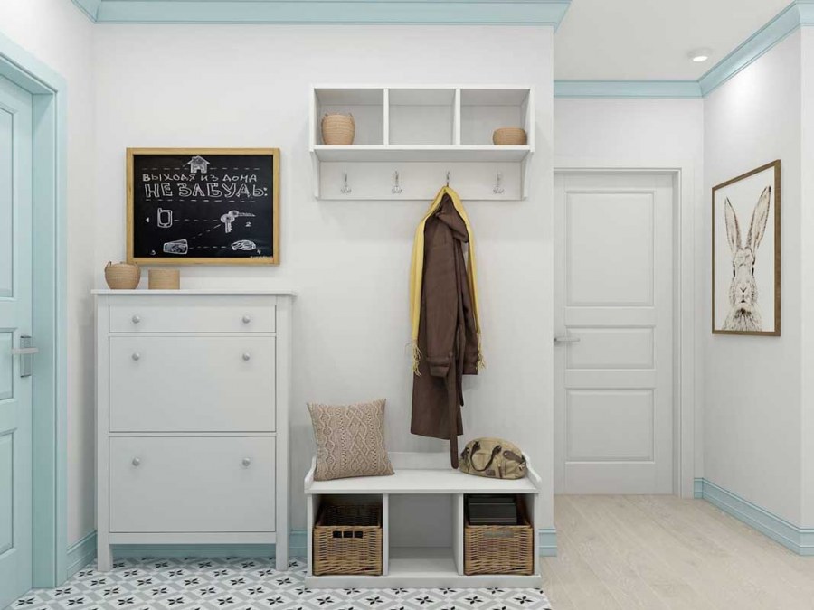 Прихожая в стиле Сканди