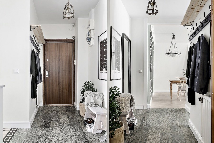 Входная дверь в скандинавском стиле