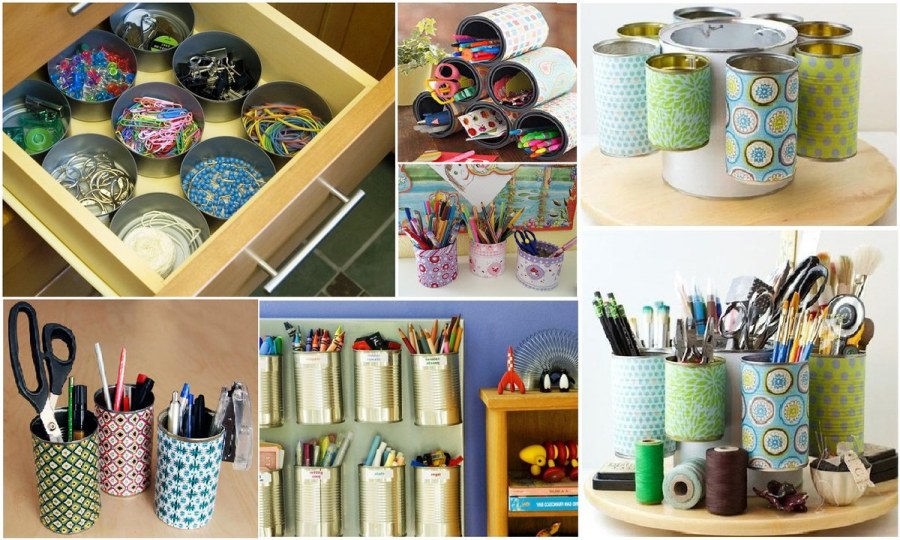 Органайзер из консервных банок