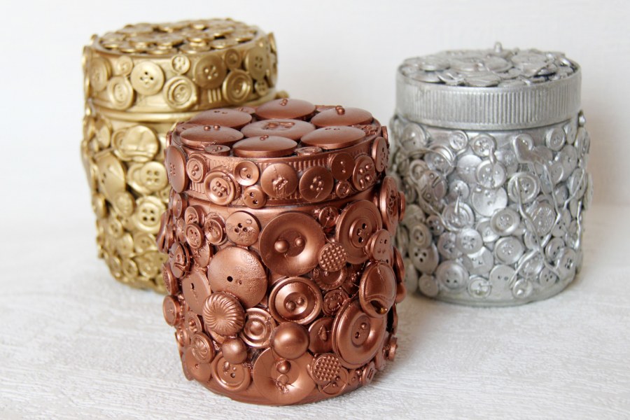 Декор стеклянных баночек