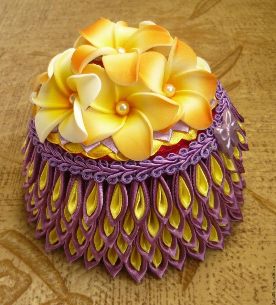 Шкатулка канзаши