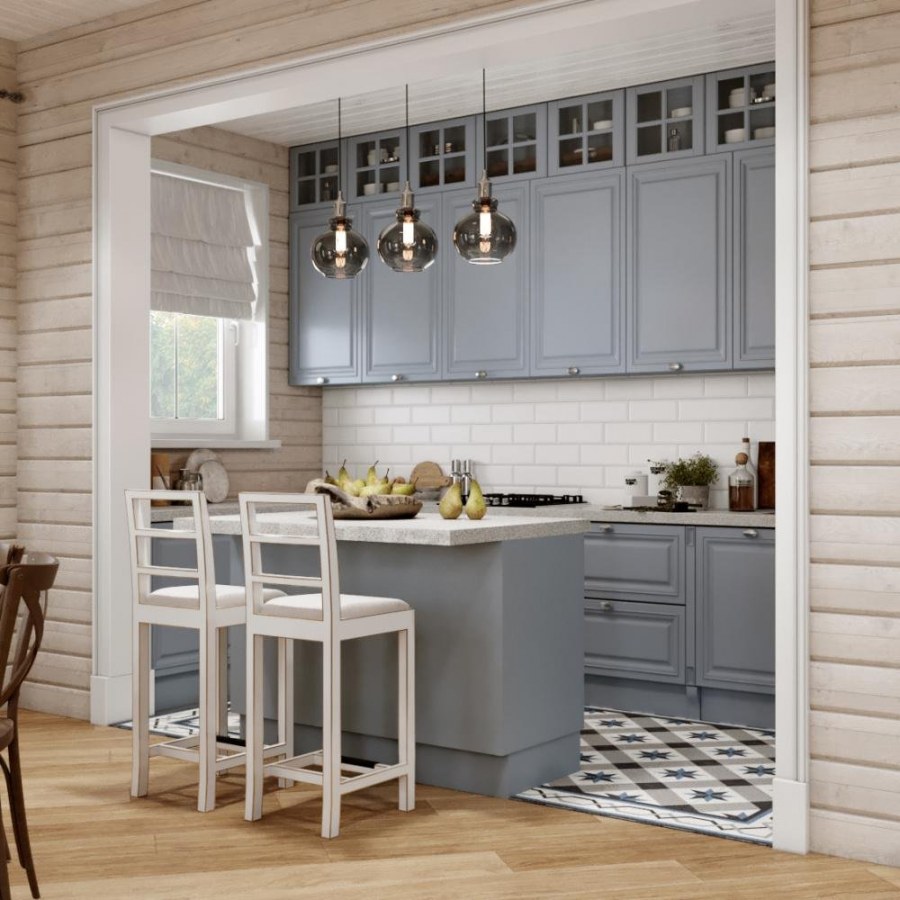 Кухня отделанная вагонкой