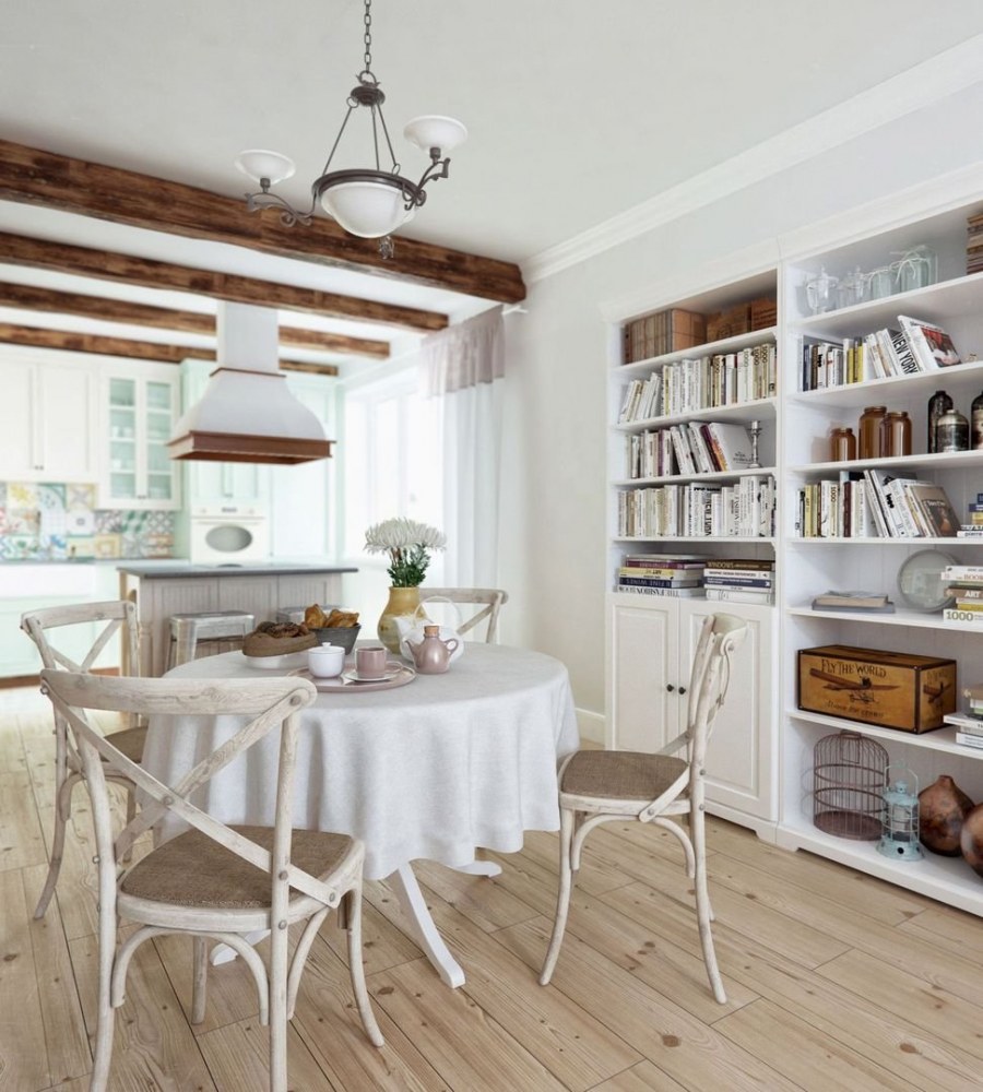 Кухня-гостиная Сканди Кантри