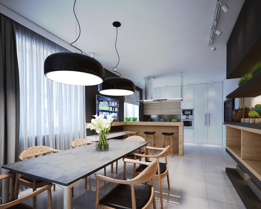 Houzz квартира Елены летучей