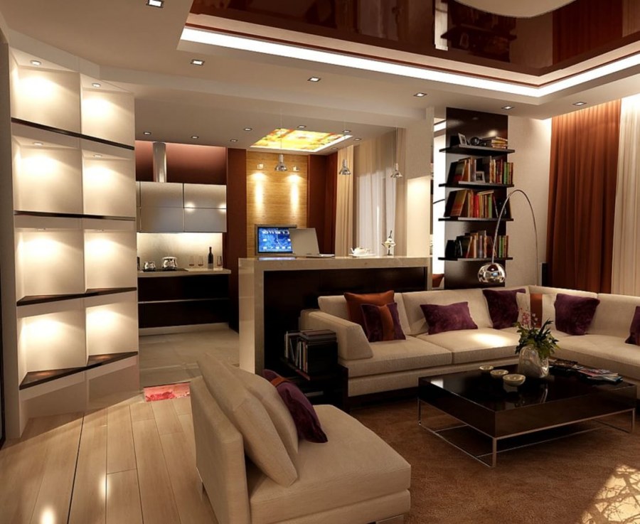 Красивая планировка гостиной