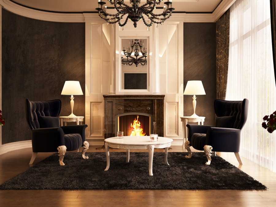 Небольшие гостиные в коричнево-бежевых тонах справа