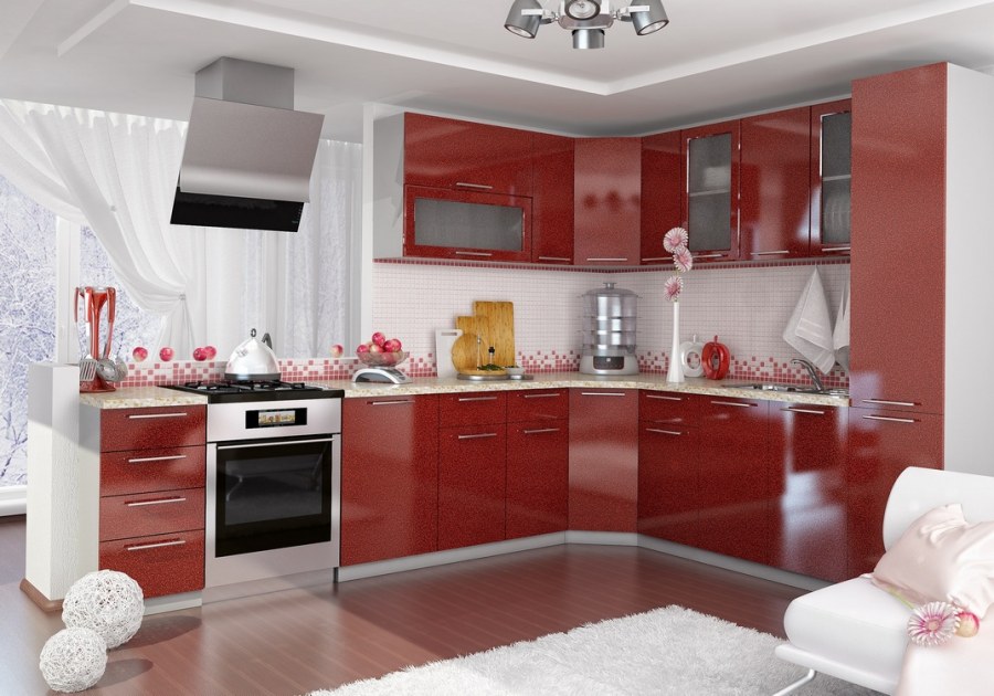 Кухня Софья олива гранат металлик