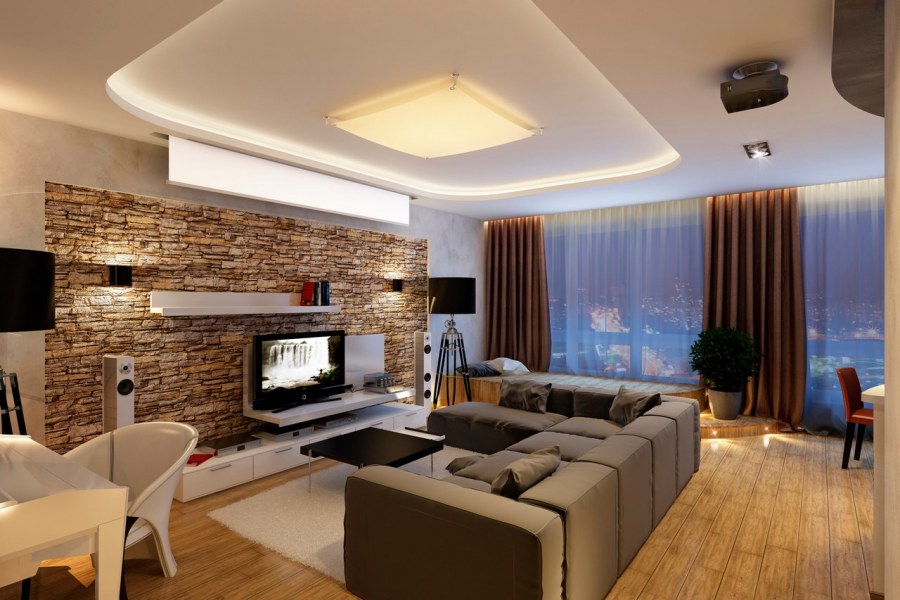 Дизайнерская отделка гостиной