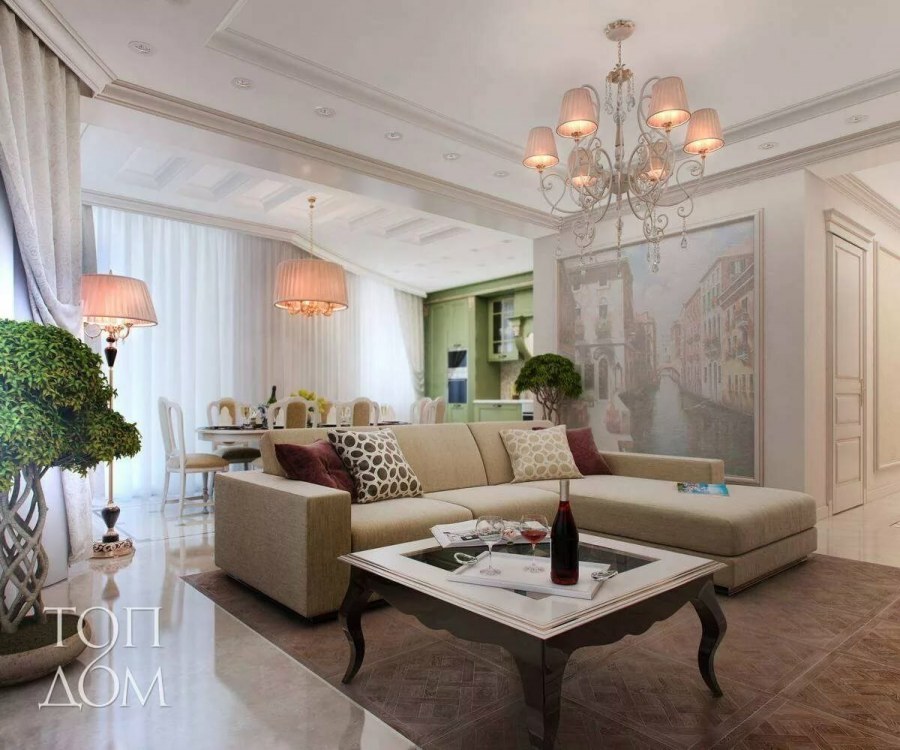 Гостиная в стиле неоклассицизм
