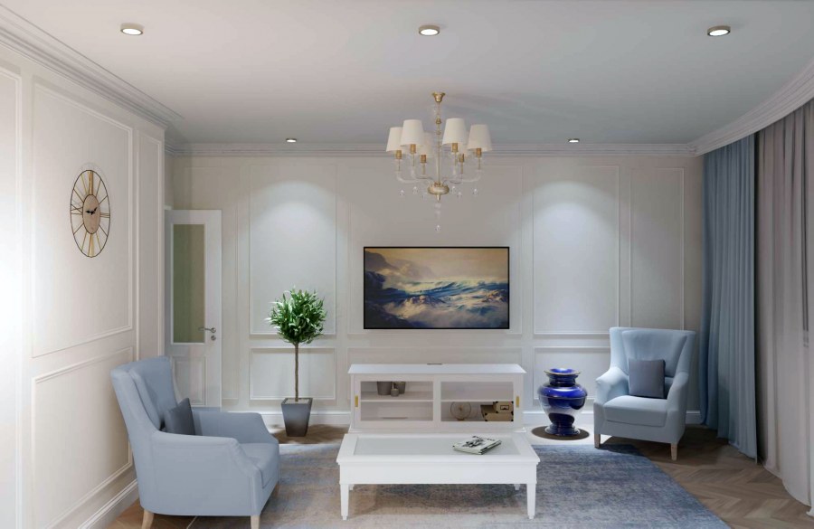 Интерьер 3-х комнатной квартиры в стиле Неоклассика