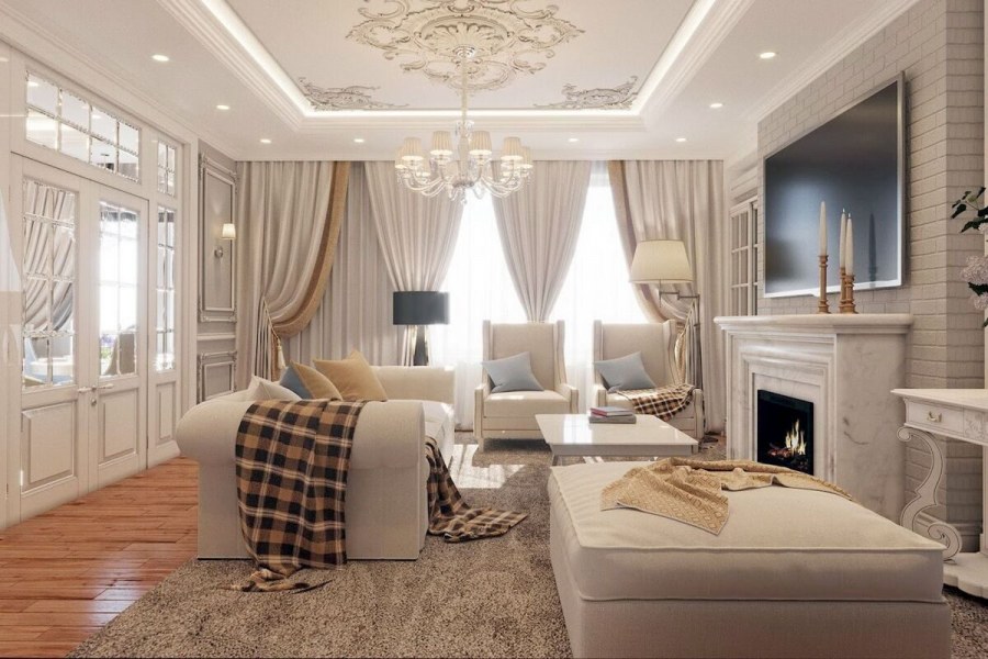 Неоклассика в бежевых тонах