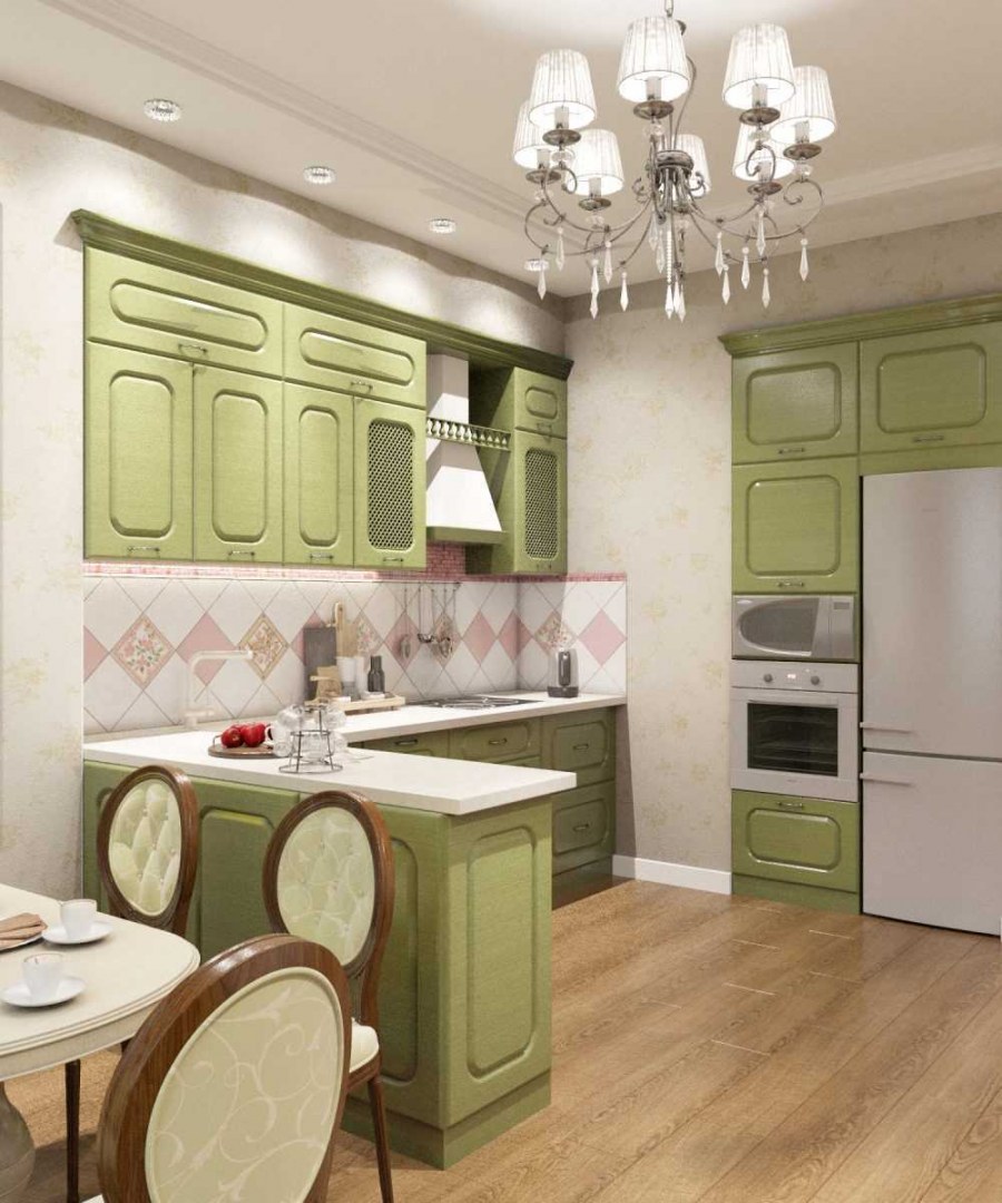 Кухня Прованс минт зеленый
