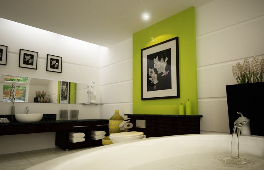 Черно зеленый интерьер