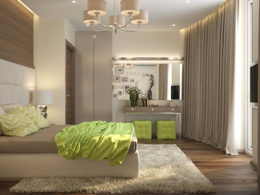 Интерьер спальни в натуральных тонах