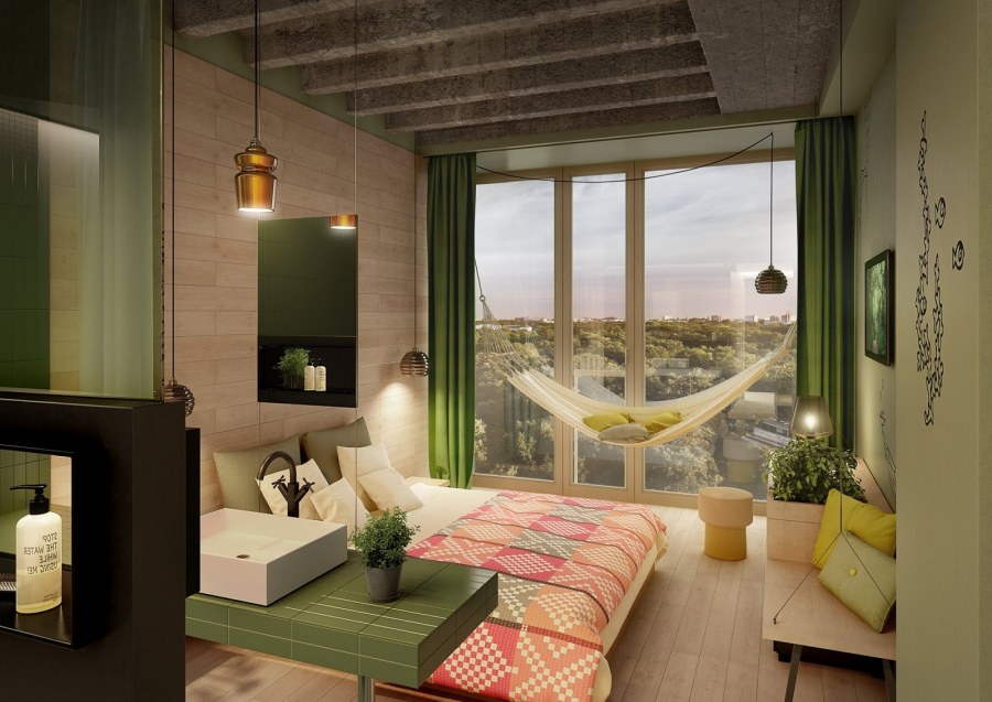 Спальня экостиль