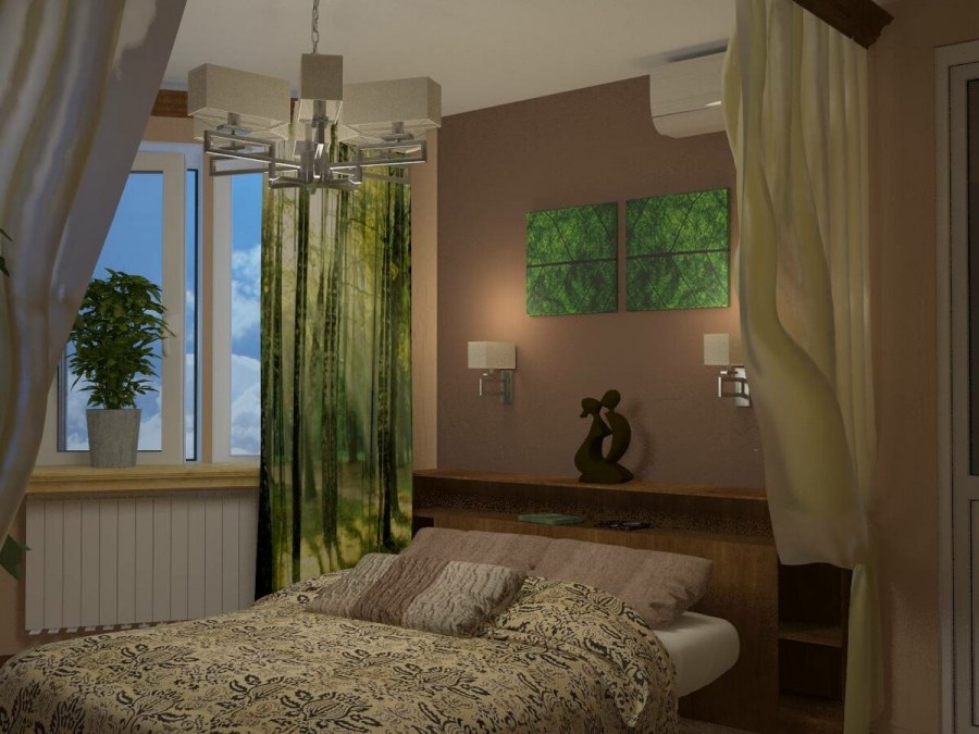 Кровать экостиль