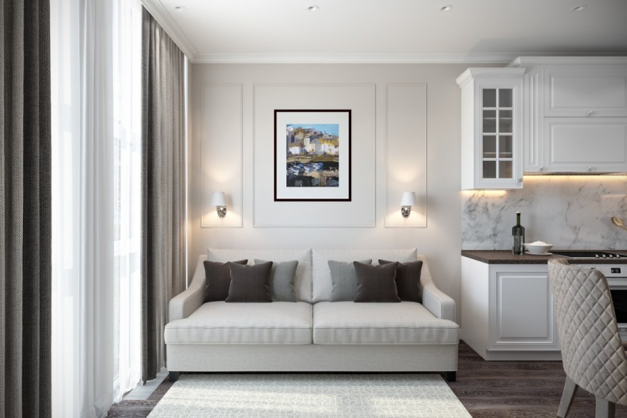 Американский стиль в интерьере маленькой квартиры