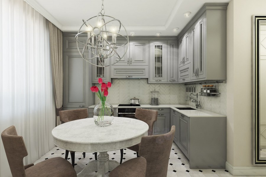 Кухня 25кв м классика современная