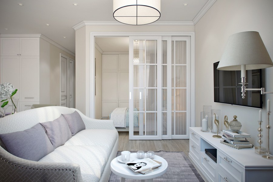 Интерьер однокомнатной квартиры 47 кв.м