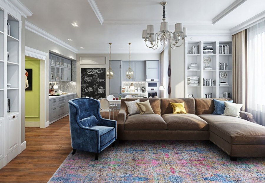 Неоклассика в интерьере однокомнатной квартиры