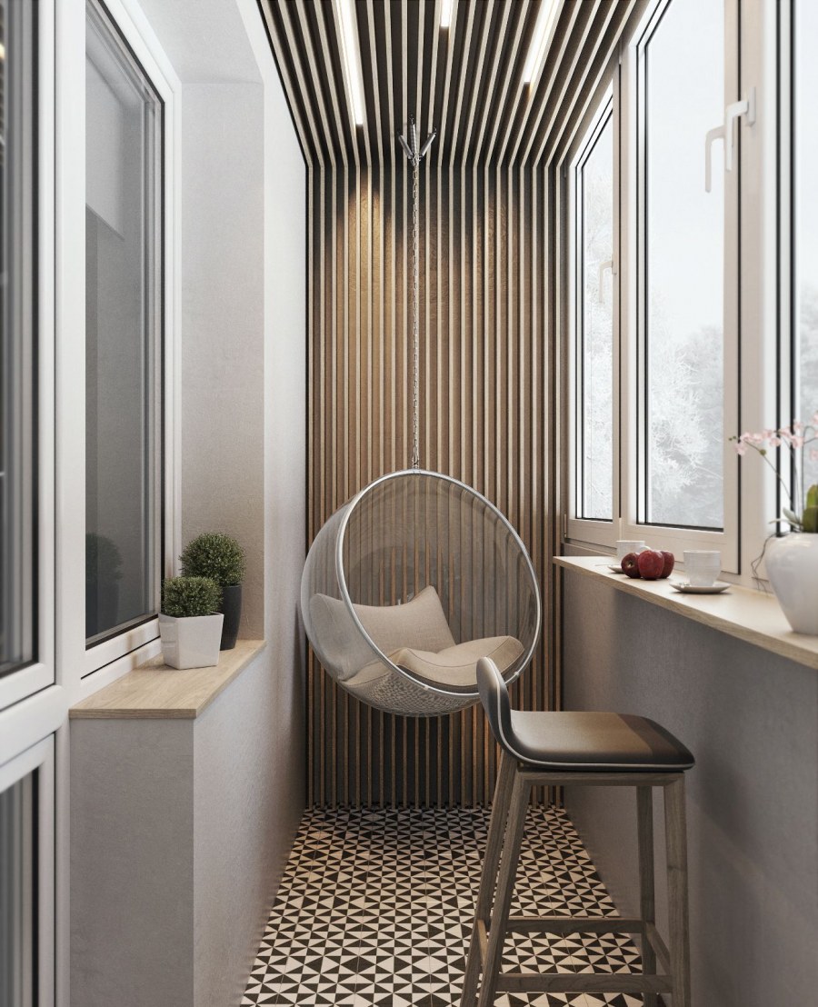 Интерьер балкона