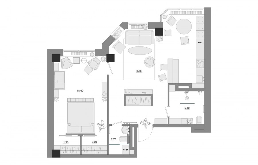 Планировка квартиры 400 квадратов