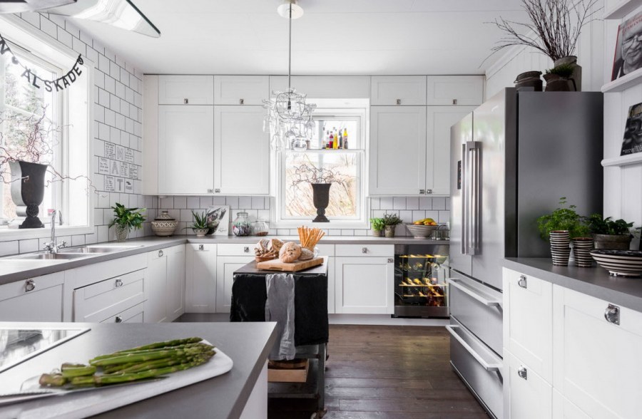Кухня в скандинавском стиле белая