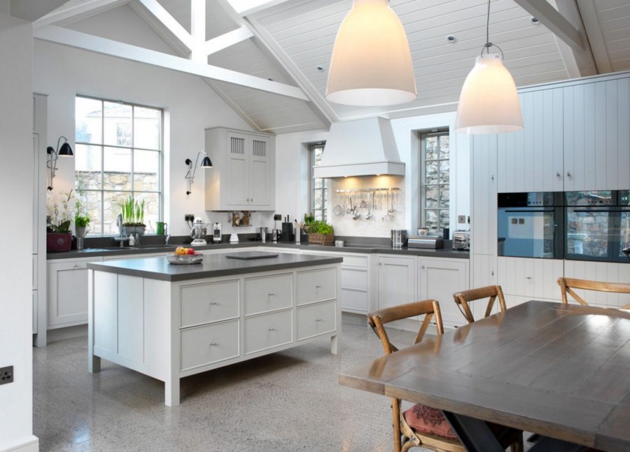 Кухня в стиле Сканди в частном доме