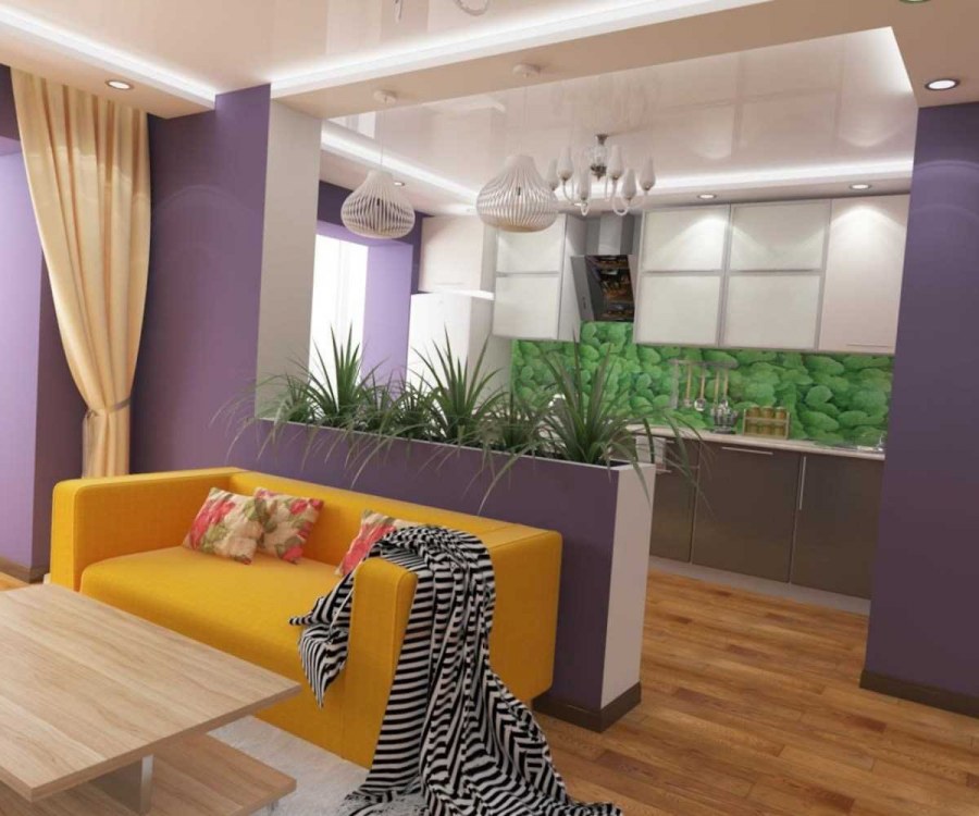 Кухня гостиная эконом вариант