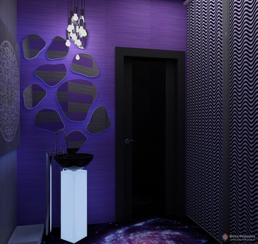 Прихожая в лавандовых тонах