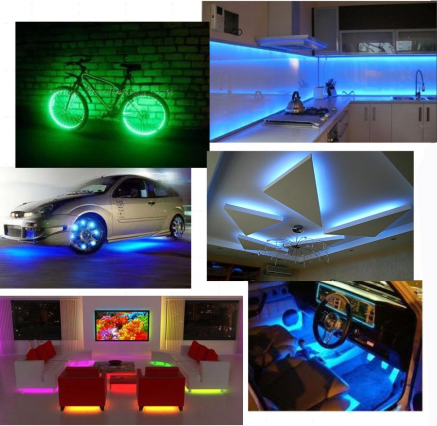 Подсветка в комнату неоновая лента