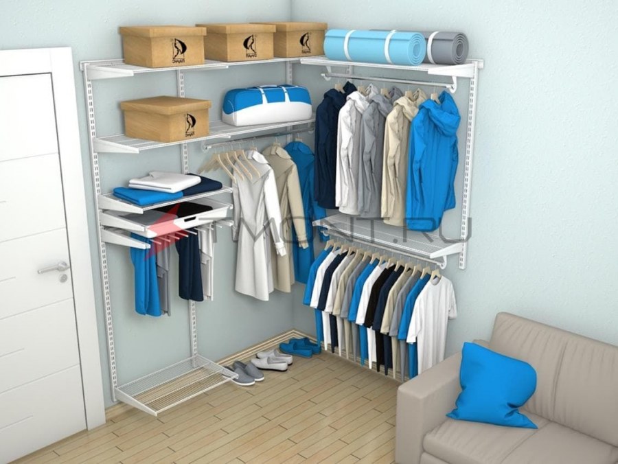 Угловая гардеробная аристо