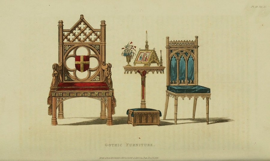 Зарисовки готической мебели
