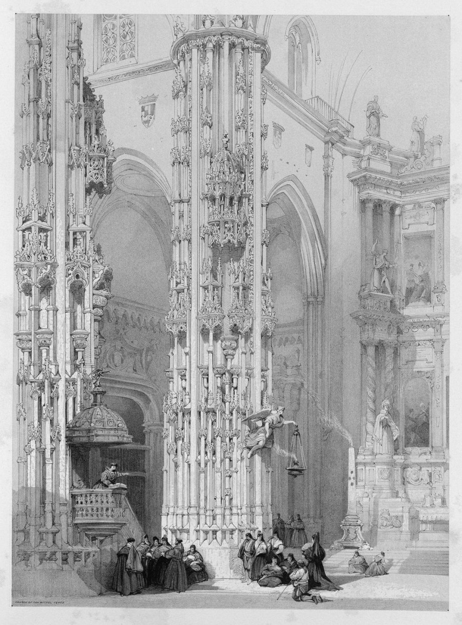 Готический интерьер рисунок