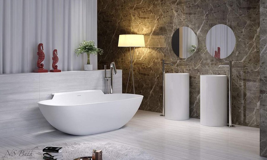 Раковина NS Bath NSF-45000m напольная, матовая