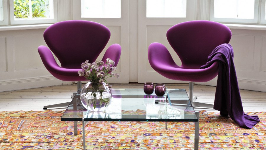 Кресло Swan Chair фиолетовый