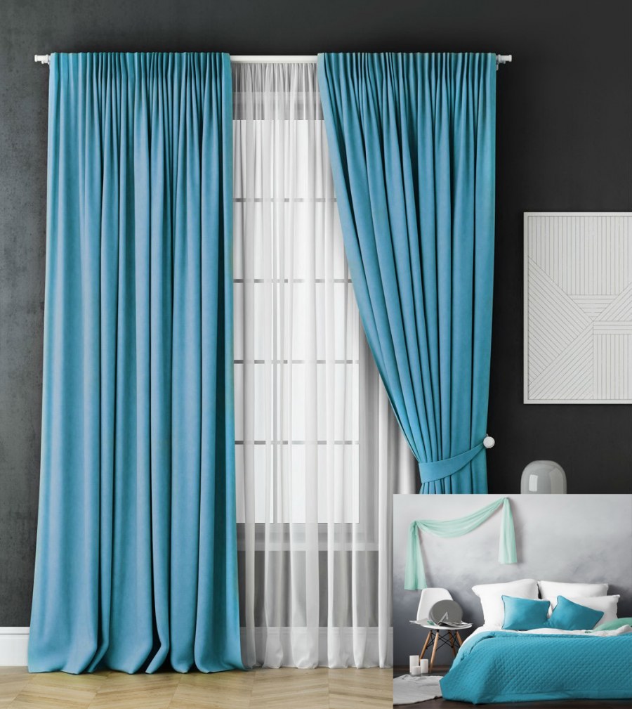 Pasionaria / комплект штор "Бартон бирюзовый"