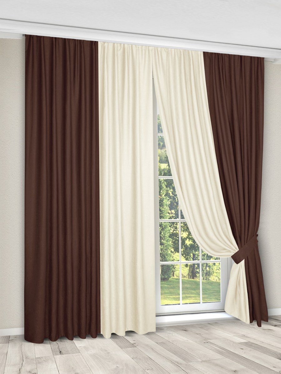 Комплект штор софт 250*270 см,2 шт colore caldo