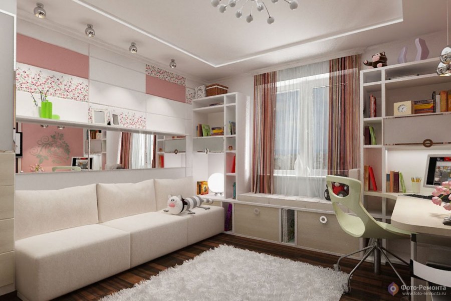 Планировка комнаты для девочки подростка