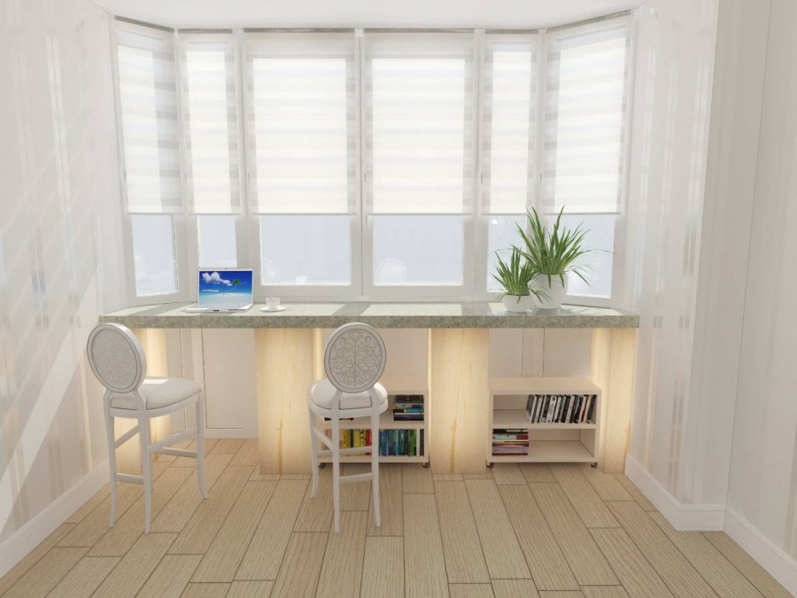 Письменный стол в эркере