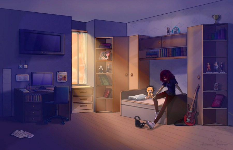 Комната подростка аниме