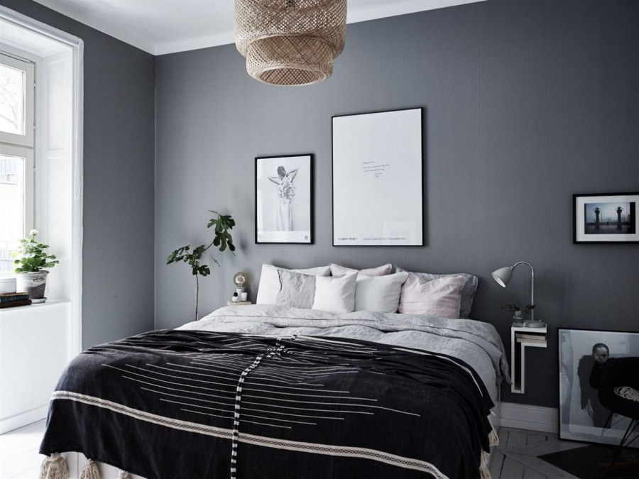 Спальня в сером цвете