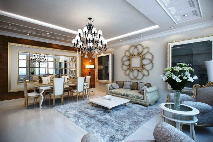 Большая гостиная Неоклассика