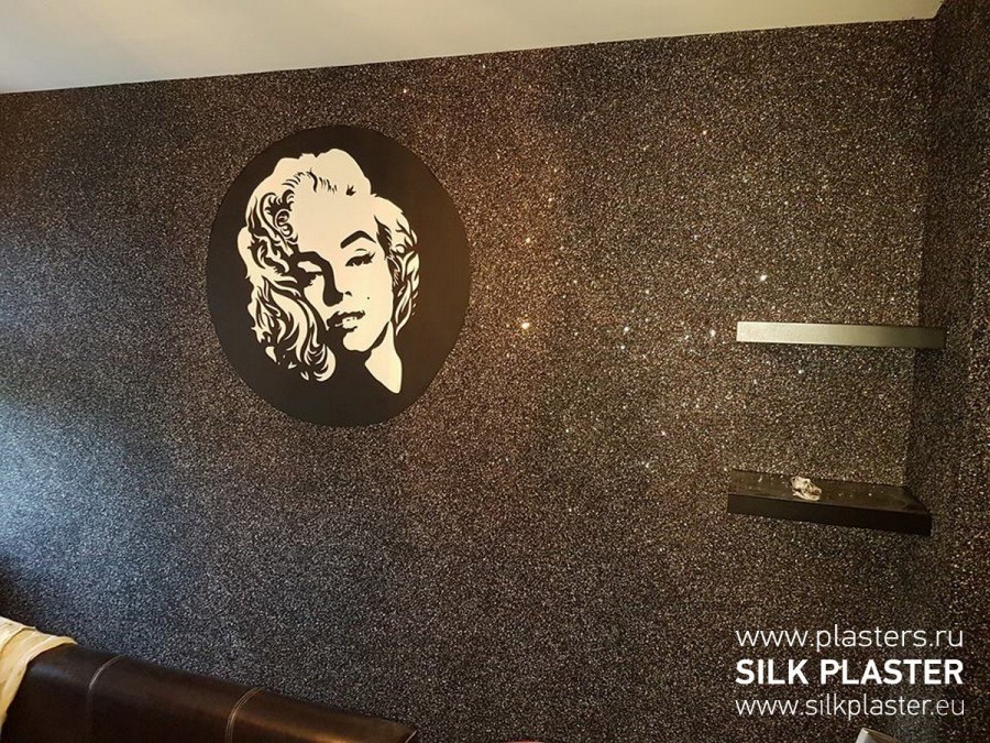 Шёлковая штукатурка в интерьере