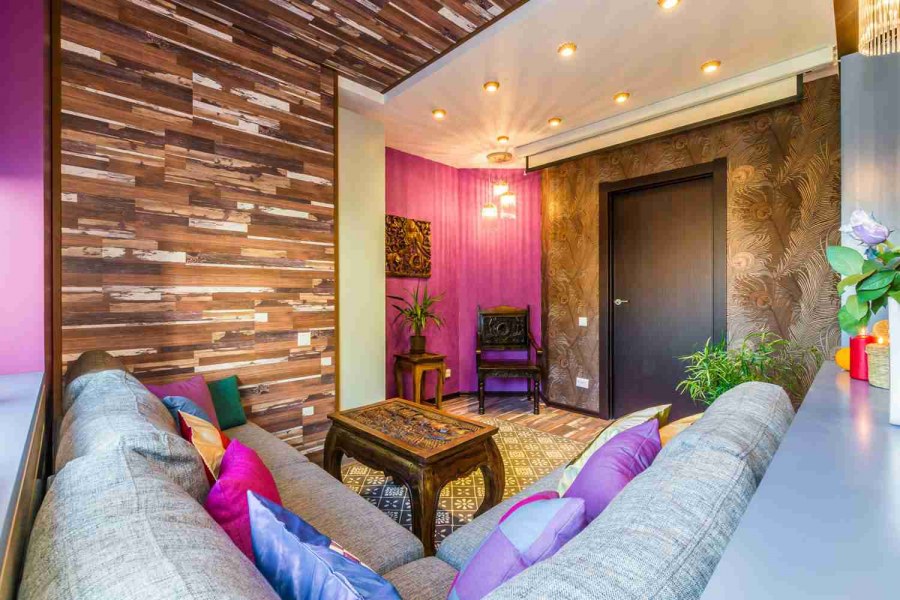 Шёлковая штукатурка в интерьере