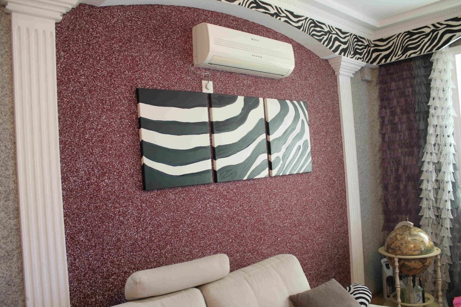 Мозаичная штукатурка в интерьере