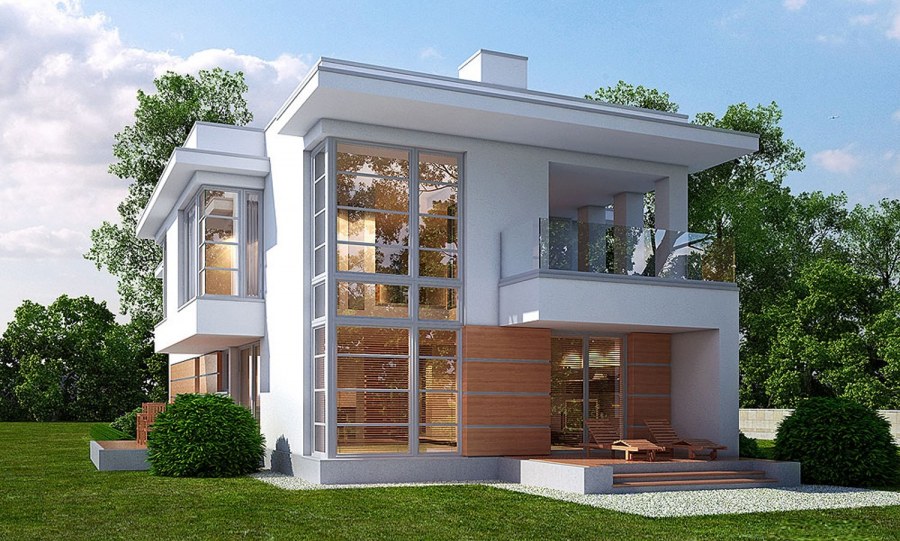 Компактный двухэтажный дом